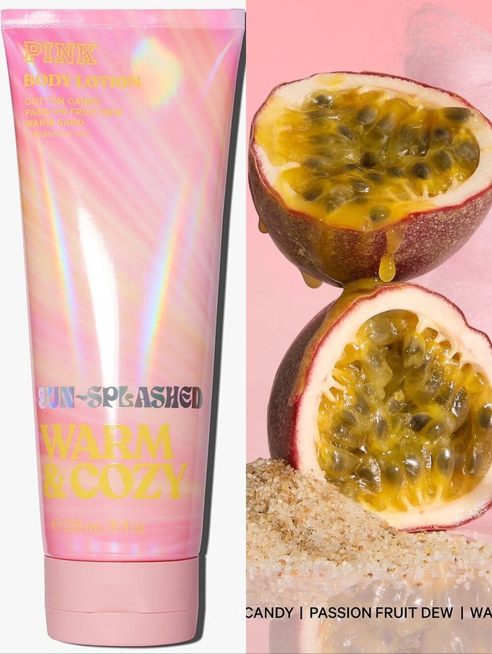 PINK Victoria's Secret Sun-Splashed Warm & Cozy Body Lotion 8oz NEW RARE